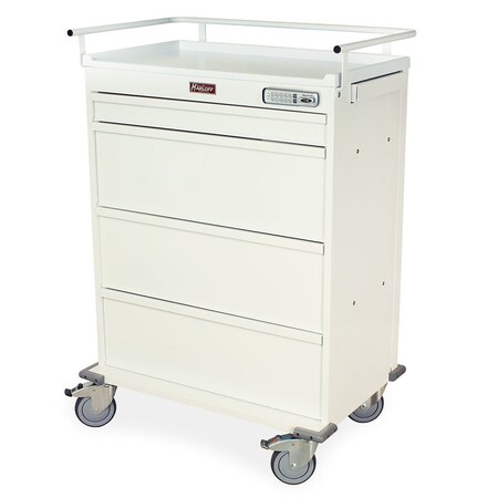 Harloff Value Punch Card Medication Cart with E-Lock, 600 Punch Card Capacity VLT480EPC